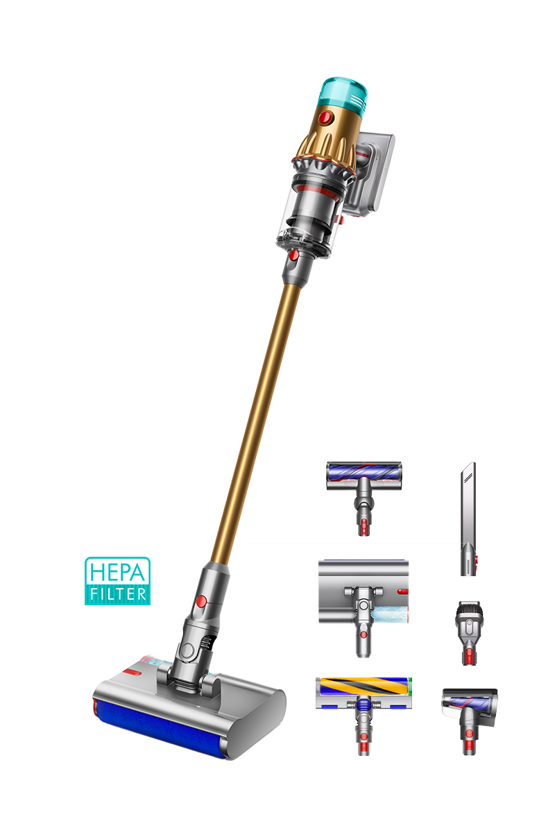 Máy hút bụi lau nhà (Khô và Ướt) Dyson V12s Detect Slim Submarine Complete (Vàng Gold/Vàng Gold)